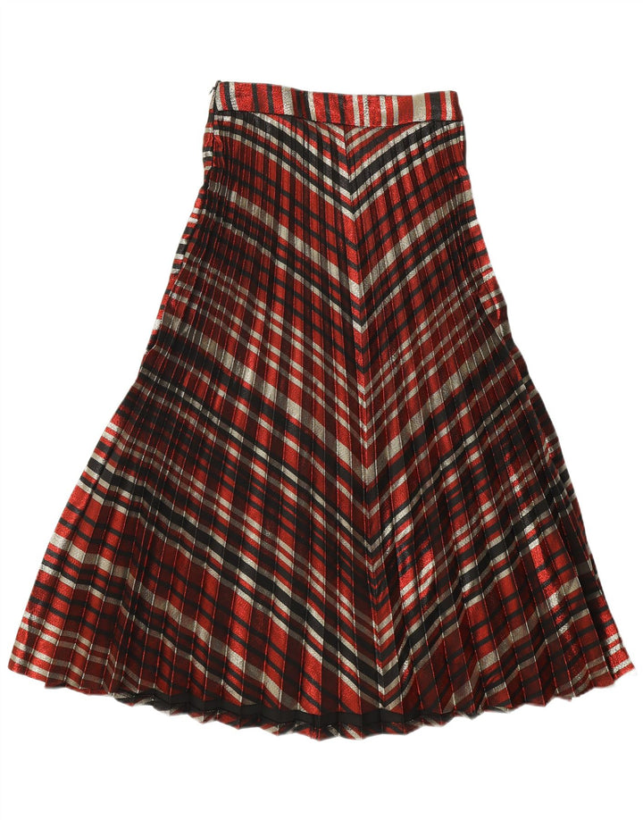 Zara Kniv Plisseret nederdel Small W26 Flerfarvet stribet polyester