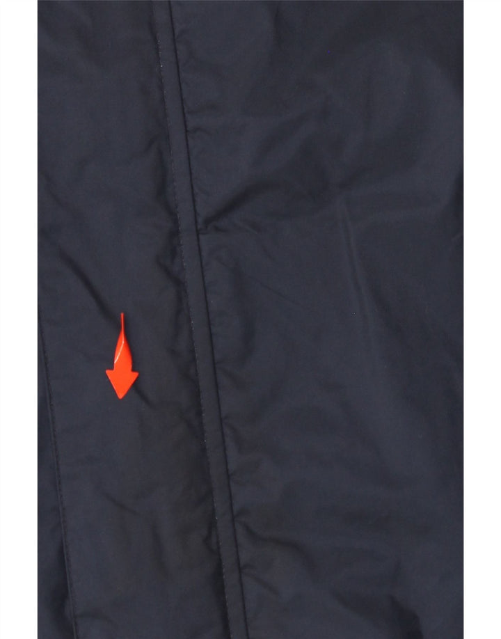 ADIDAS Regnjakke med hætte til mænd UK 40 Stor marineblå nylon