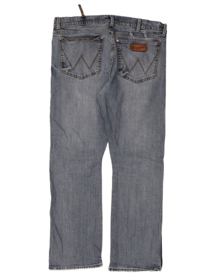 WRANGLER Mens Slim Bootcut Jeans W36 L30 Blue Cotton