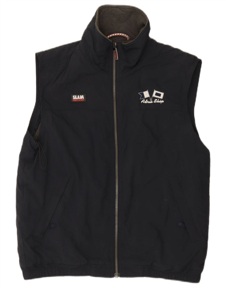 Slam Herre Gilet UK 36 Small Navy Blue Nylon
