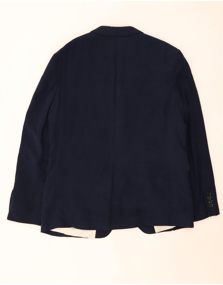 Zara Herre 2-knaps blazerjakke IT 54 2XL Marineblå viskose