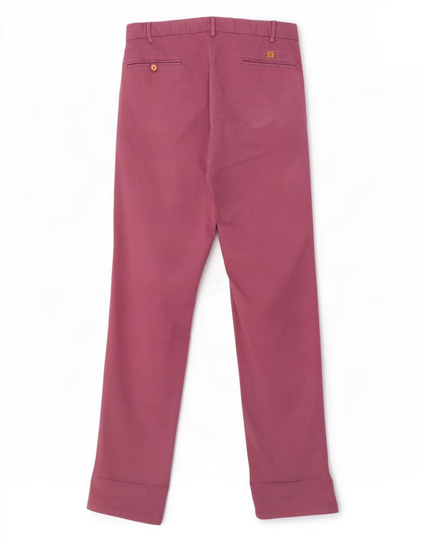 Massimo Dutti Herre Slim Fit Chinobukser EU 44 Large W34 L33 Pink Bomuld