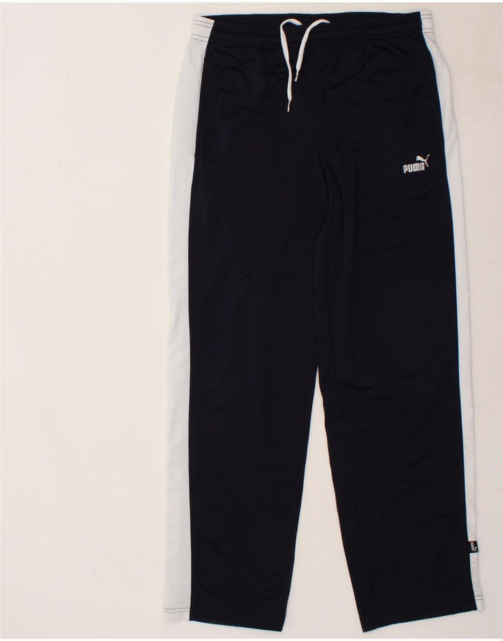 PUMA Mens Tracksuit Trousers Medium Navy Blue Colourblock Polyester Vintage Puma and Second-Hand Puma from Messina Hembry 