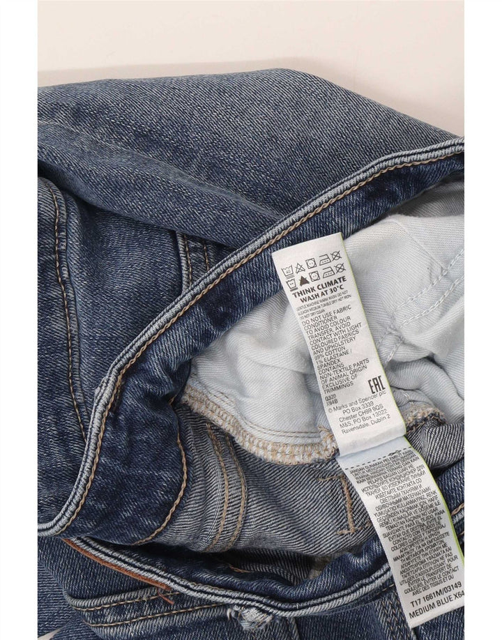 Marks & Spencer Straight Jeans til mænd W34 L31 Blå bomuld