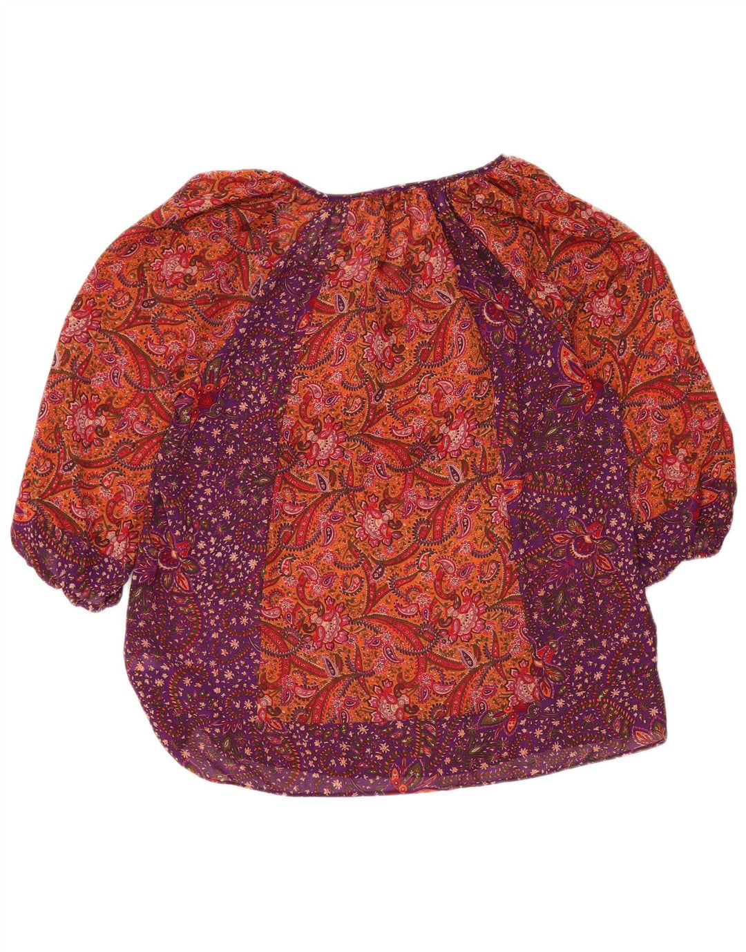 CHAPS Dame 3/4-ærmet bluse Top UK 16 Large Multicolor Paisley