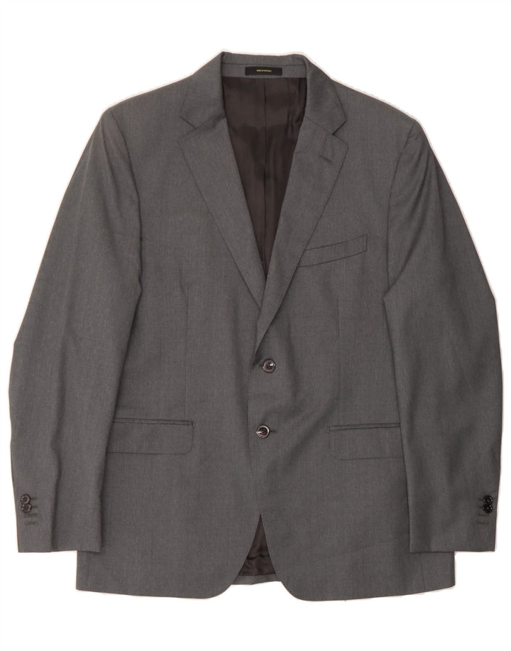 MASSIMO DUTTI Mens 2 Button Blazer Jacket EU 54 XL Grey Wool Vintage Massimo Dutti and Second-Hand Massimo Dutti from Messina Hembry 