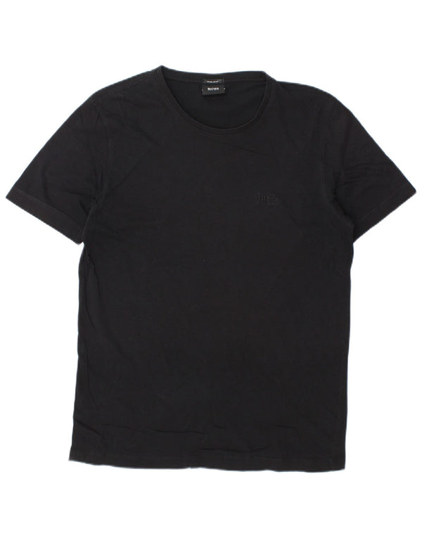 Hugo Boss Herre Regular Fit T-Shirt Top Medium Sort