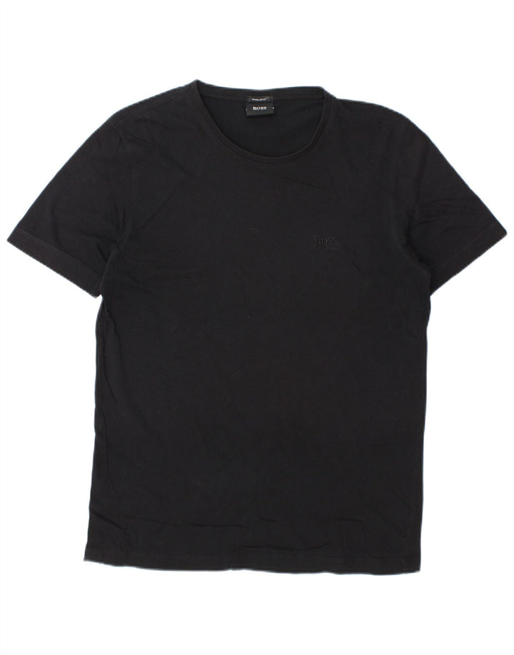 Hugo Boss Herre Regular Fit T-Shirt Top Medium Sort