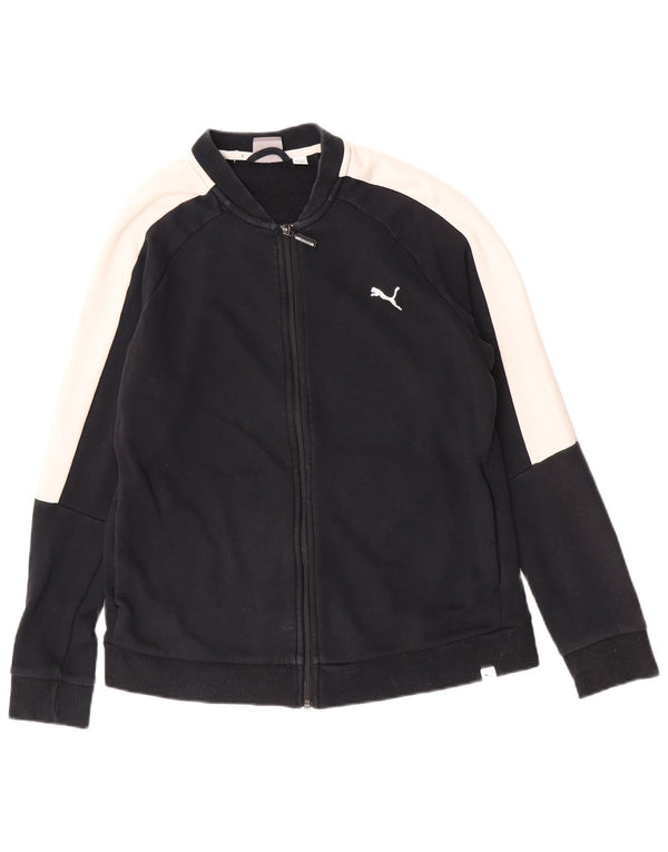 Puma træningsdragt topjakke til kvinder UK 16 Large Black Colourblock Bomuld