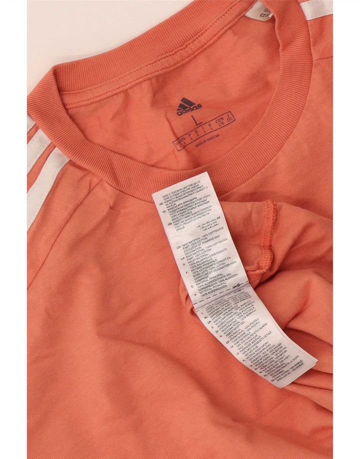 Adidas Herre T-Shirt Top Stor Orange Bomuld