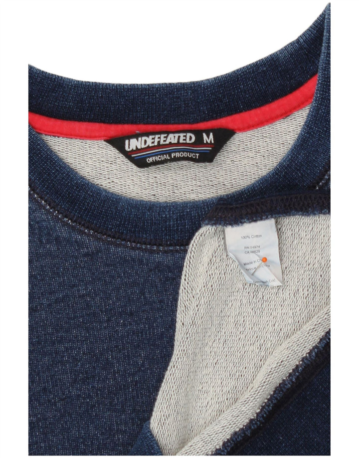Ubesejret grafisk sweatshirt til mænd Medium marineblå bomuld