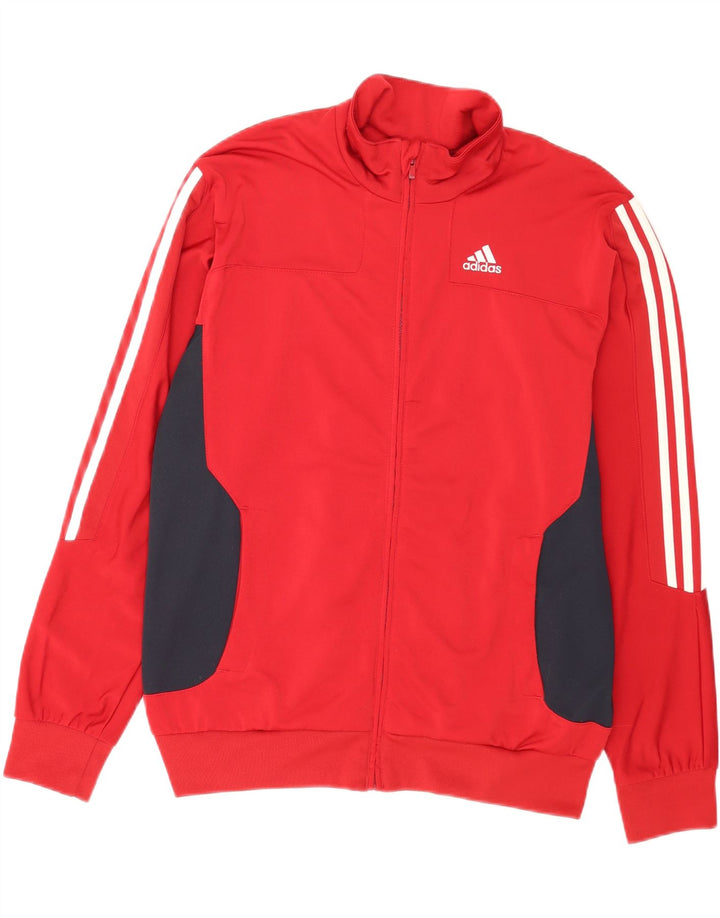 Adidas Grafisk træningsdragt topjakke til mænd UK 40/42 Medium Red Colourblock