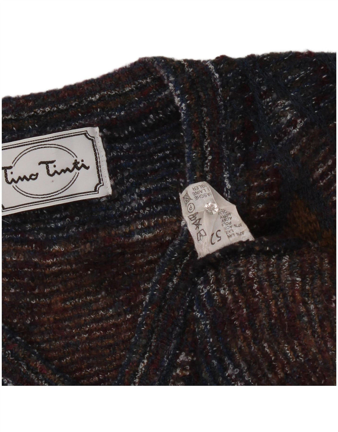 Tino Tinti Herre V-hals sweater IT 52 Stor Flerfarvet