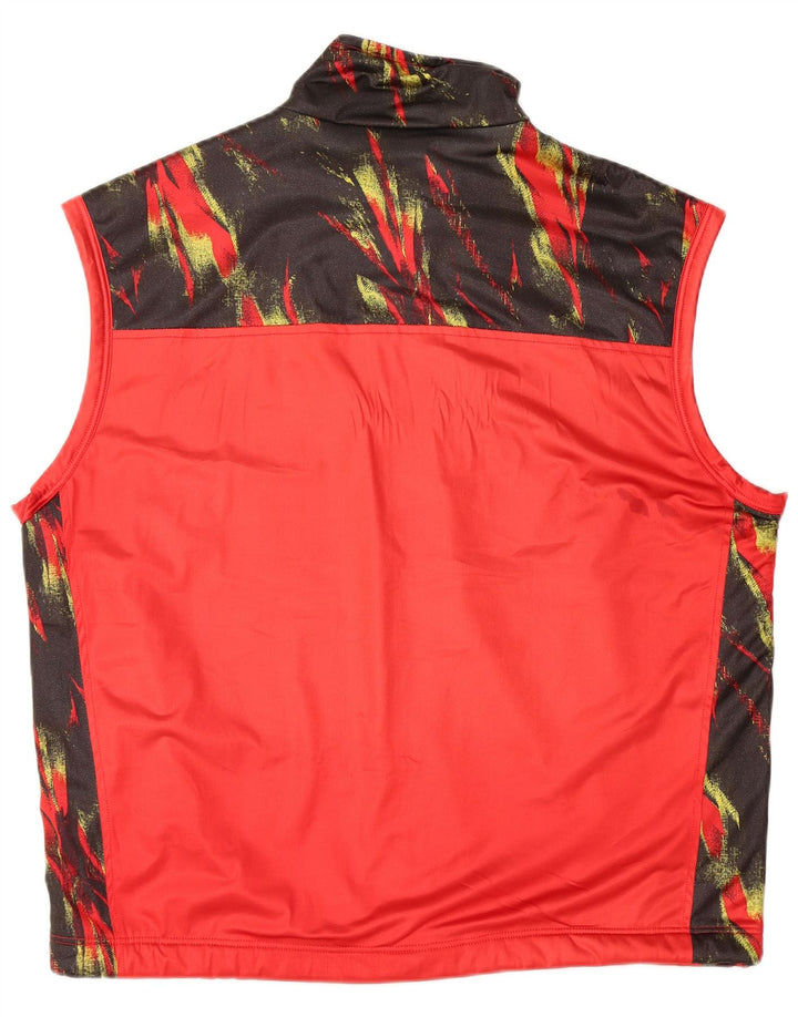 BRIKO Herre Ærmeløs træningsdragt Topjakke XL Rød Colourblock Polyester