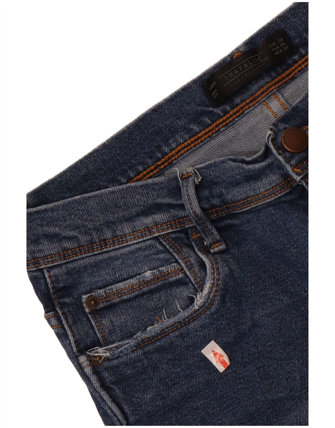 Zara Womens Cropped Jeans EU 38 Small W28 L24 Blue