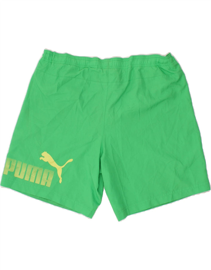 PUMA Mens Graphic Sport Shorts Large Green Polyester Vintage Puma and Second-Hand Puma from Messina Hembry 