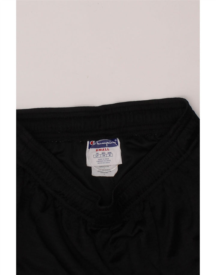 CHAMPION Womens Graphic Sport Shorts UK 8 Small  Black Polyester Vintage Champion and Second-Hand Champion from Messina Hembry 