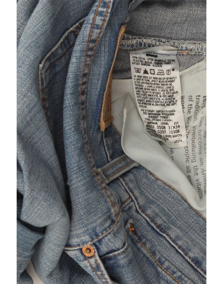 Levi's Herre 507 Slim Bootcut Jeans W31 L34 Blå Bomuld