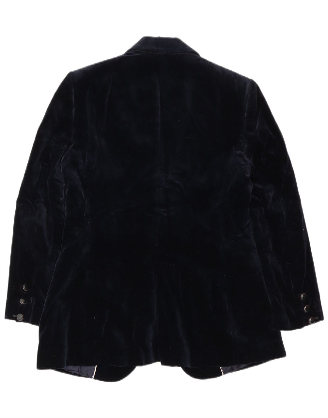 Massimo Dutti Dame 1 Knap Velvet Blazer Jacket EU 38 Medium Navy Blue