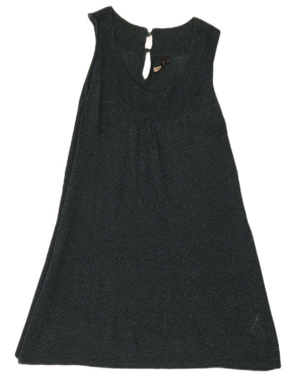 Topshop ærmeløs basiskjole til kvinder UK 14 Medium Green Viscose