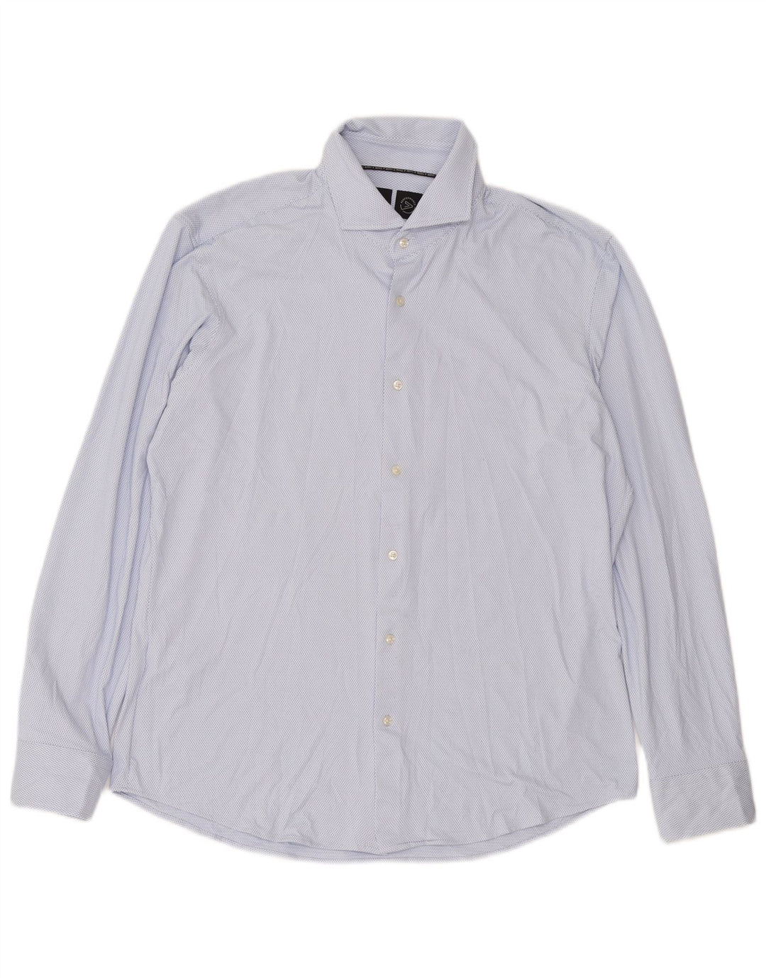 HUGO BOSS Herre Regular Fit skjorte Stor blå plettet polyester