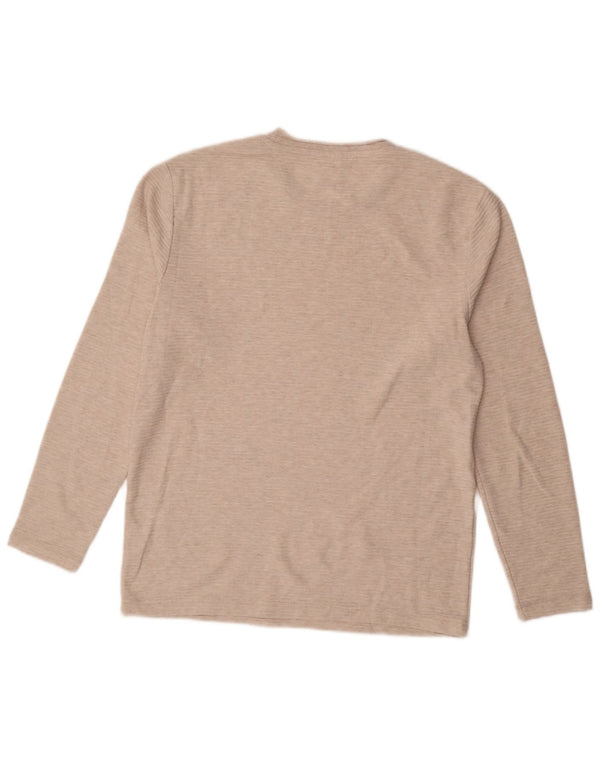 Zara Herre Top Langærmet Medium Beige Polyester