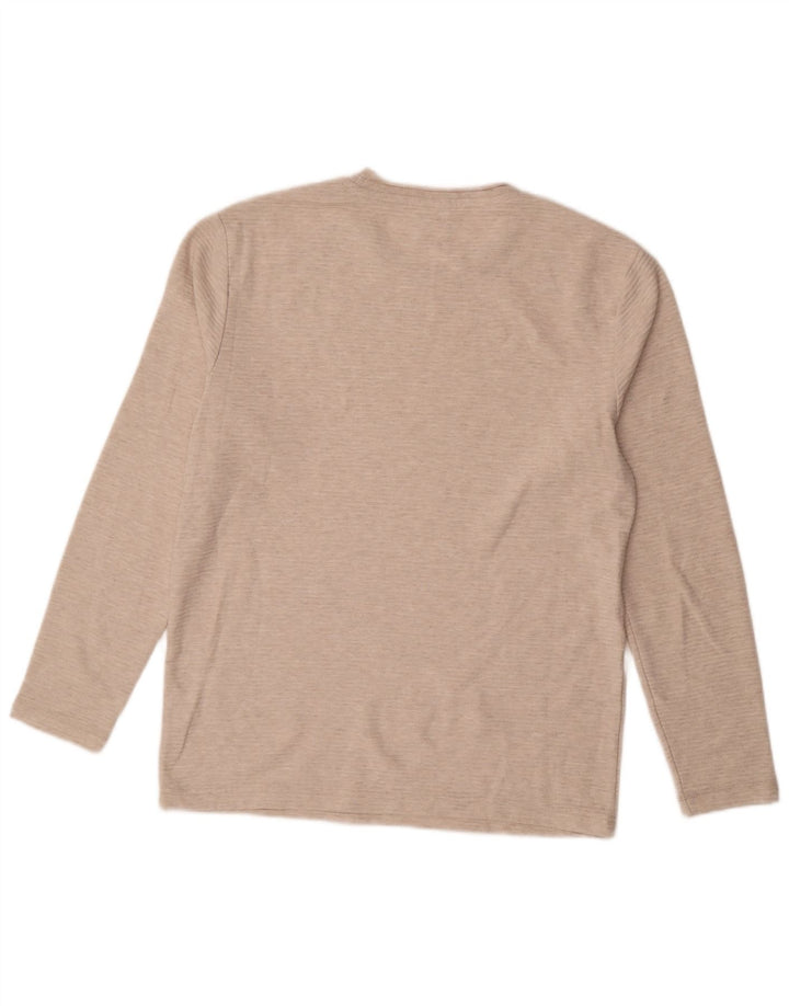 Zara Herre Top Langærmet Medium Beige Polyester