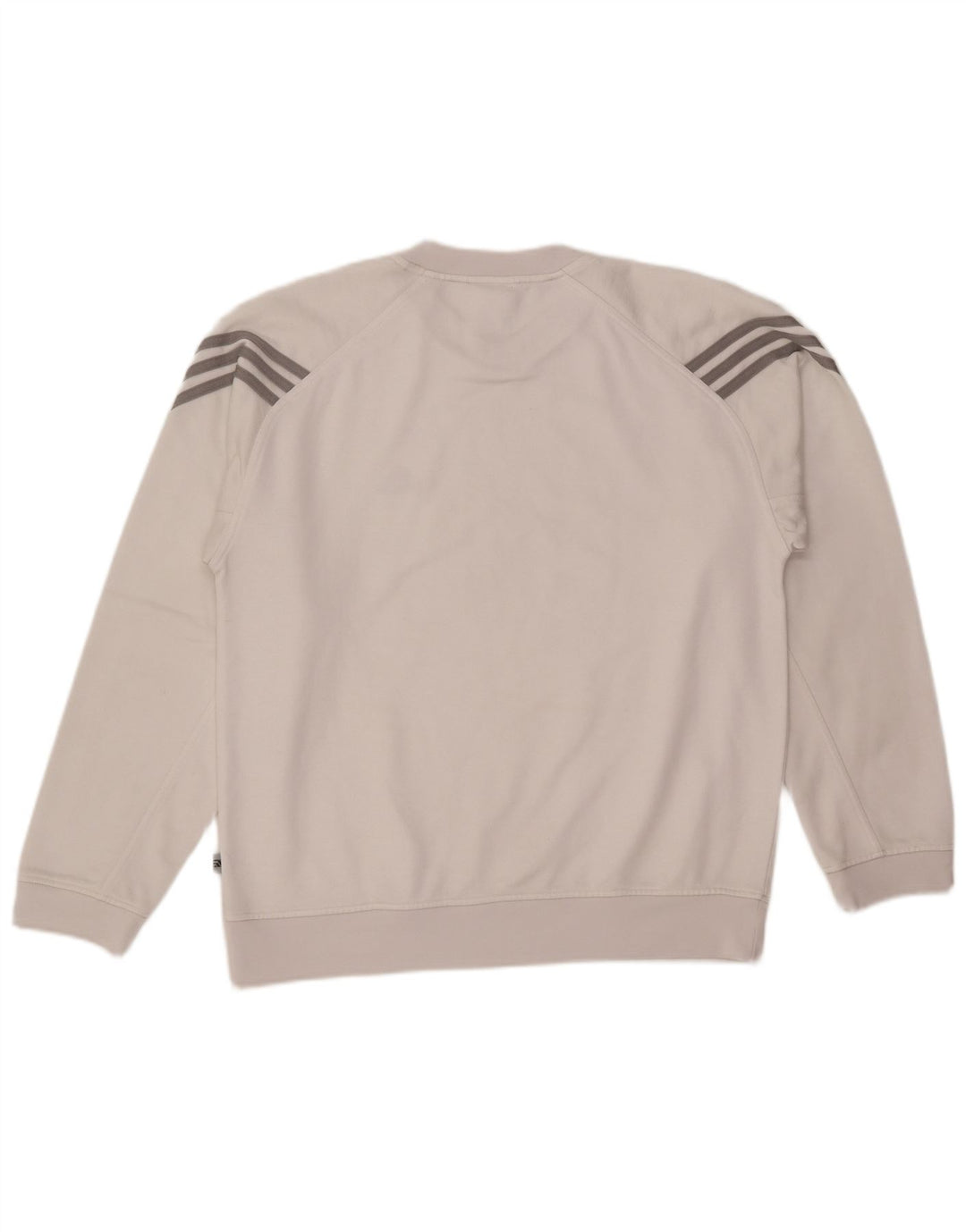 ADIDAS Loose Fit Sweatshirt Jumper UK 36/38 Lille hvid polyester