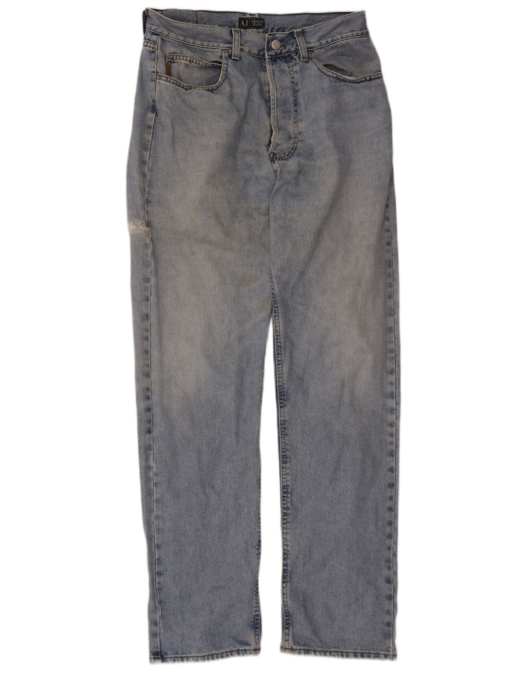 Armani Dame Straight Jeans W34 L33 Blå Bomuld