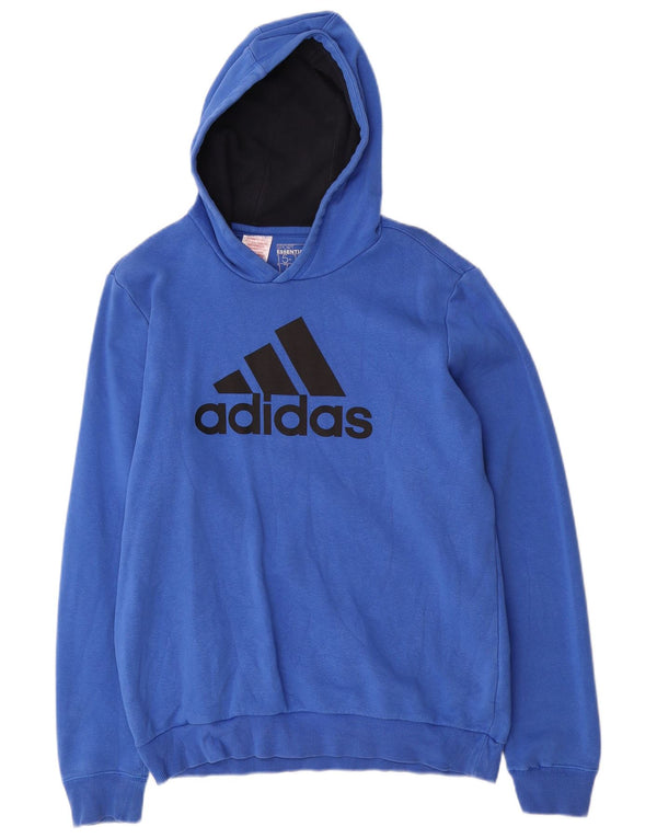 Adidas Grafisk hættetrøje til drenge 15-16 år Blå bomuld