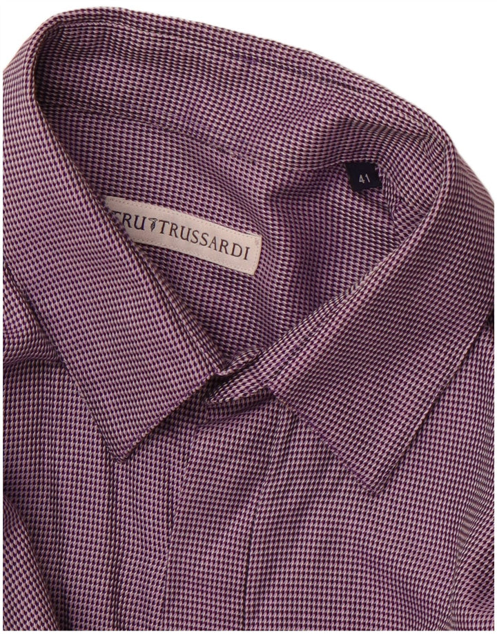 TRUSSARDI Herreskjorte str. 41 Medium Lilla Plettet