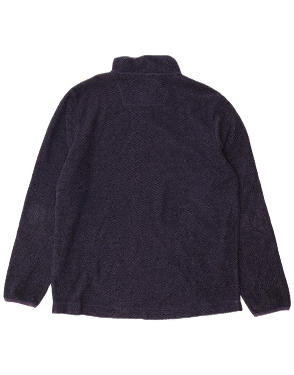 WEIRD FISH Herre Zip Neck Sweatshirt Jumper XL Navy Blue Polyester