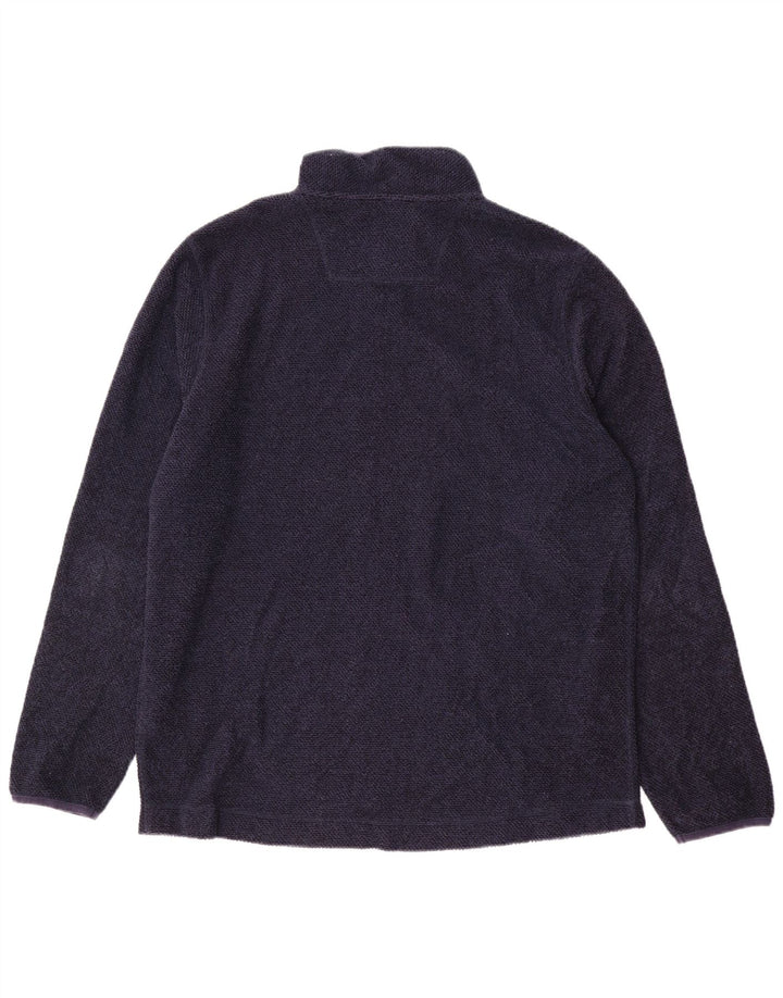 WEIRD FISH Herre Zip Neck Sweatshirt Jumper XL Navy Blue Polyester