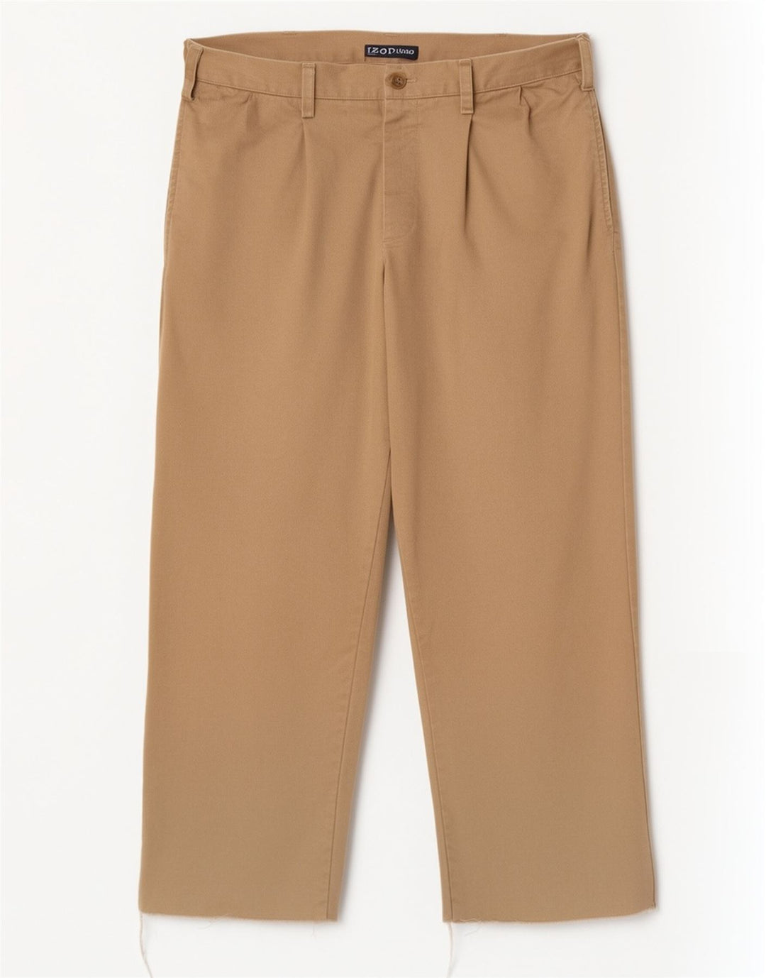 Izod Herre Pegged Cropped Trousers W32 L25 Beige Bomuld