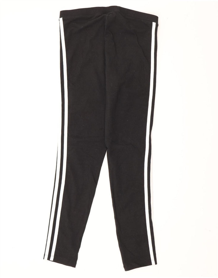 Adidas Dame Leggings UK 10 Small Black Bomuld