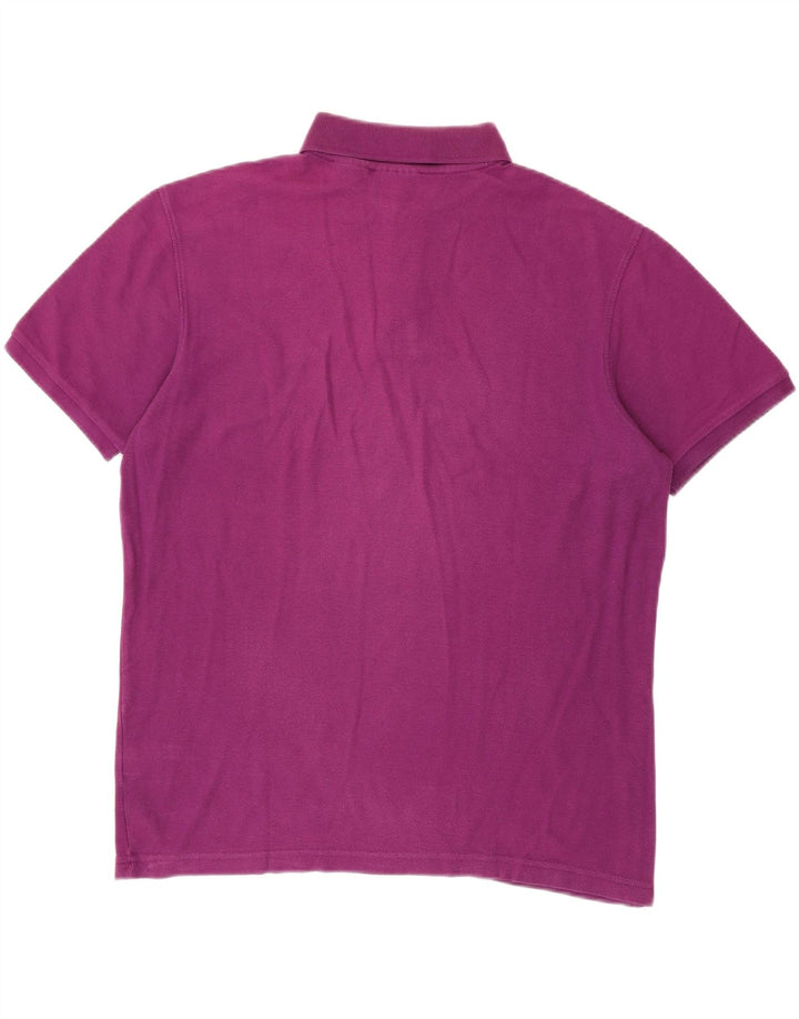 FILA Mens Polo Shirt Medium Purple Cotton