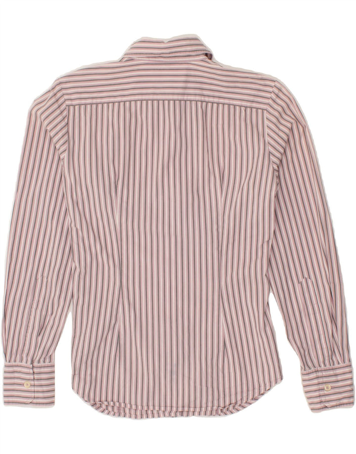 BENETTON Womens Shirt UK 12 Medium Pink Striped Vintage Benetton and Second-Hand Benetton from Messina Hembry 