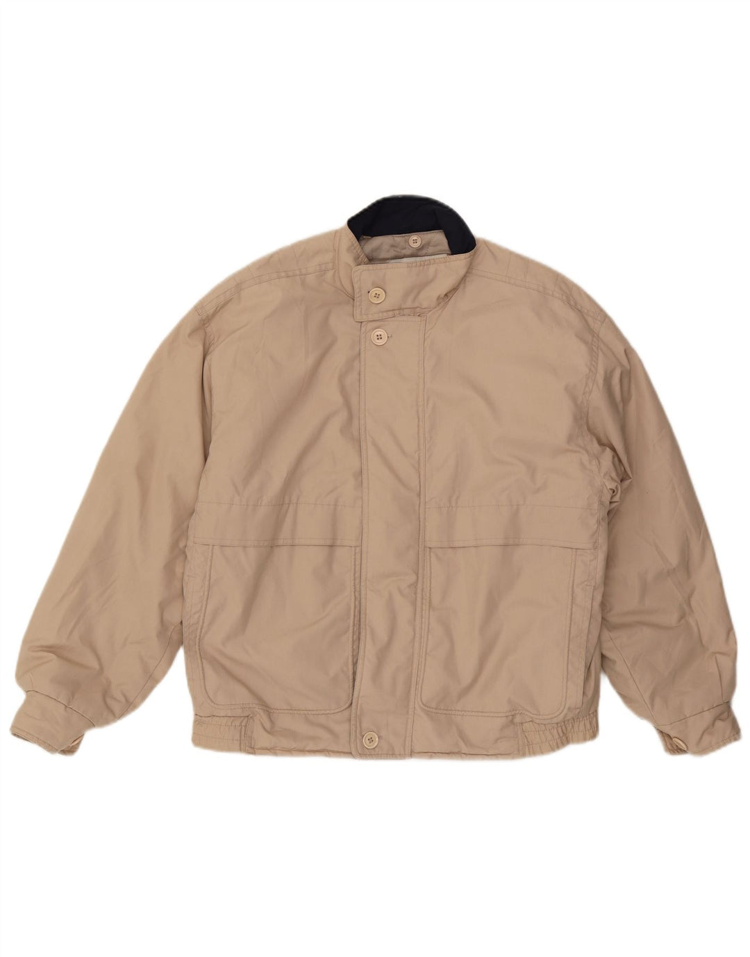 LONDON FOG Bomberjakke med hætte til mænd UK 38 Medium Beige Polyester