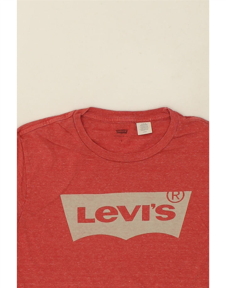 LEVI'S Mens Graphic T-Shirt Top Small Red Flecked Vintage Levi's and Second-Hand Levi's from Messina Hembry 