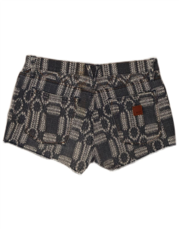 Roxy Dame denim Shorts US 7 Medium W30 Blue Geometric