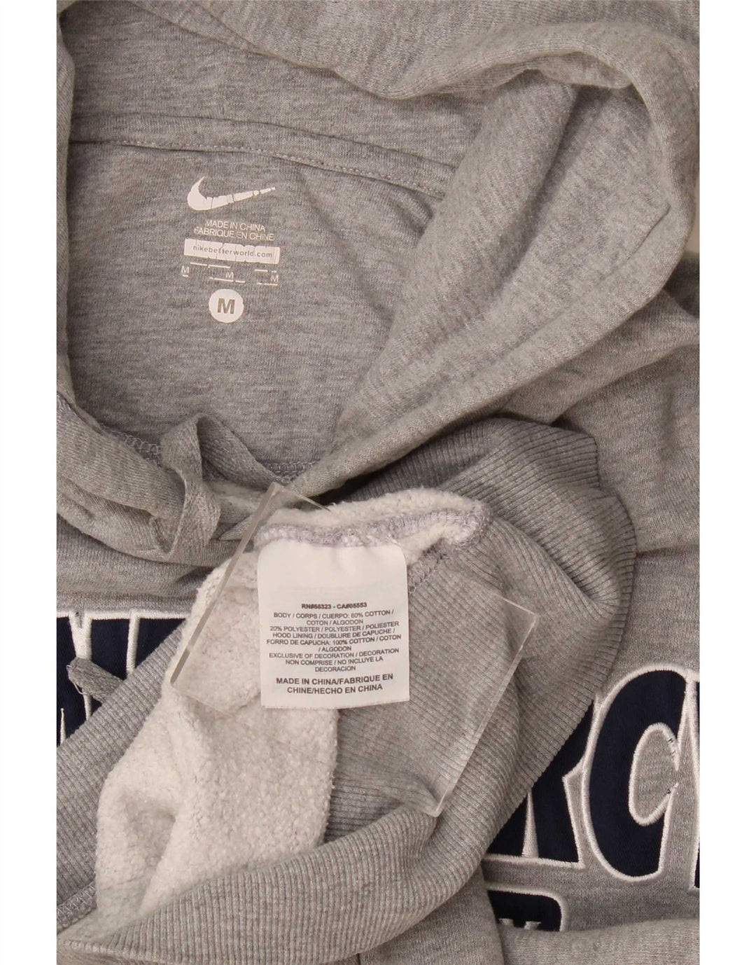 Nike Herre Mount Mercy University Grafisk hættetrøje Jumper Medium Grey Flecked