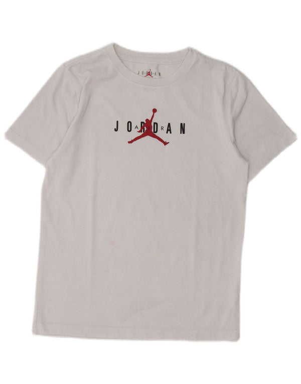 Jordan Boys Grafisk T-Shirt Top 12-13 År Stor Hvid Polyester