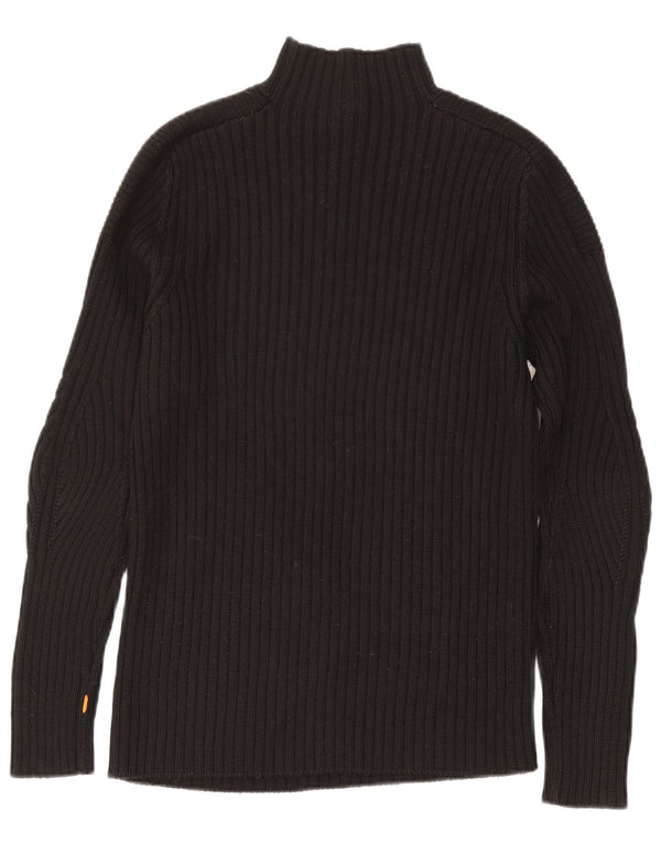 Hugo Boss Herre Turtle Neck Jumper Sweater Stor Sort Uld