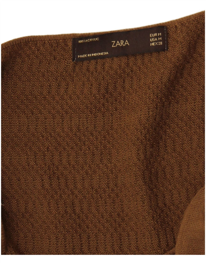 Zara Dame Off Shoulder Top UK 12 Medium Brun