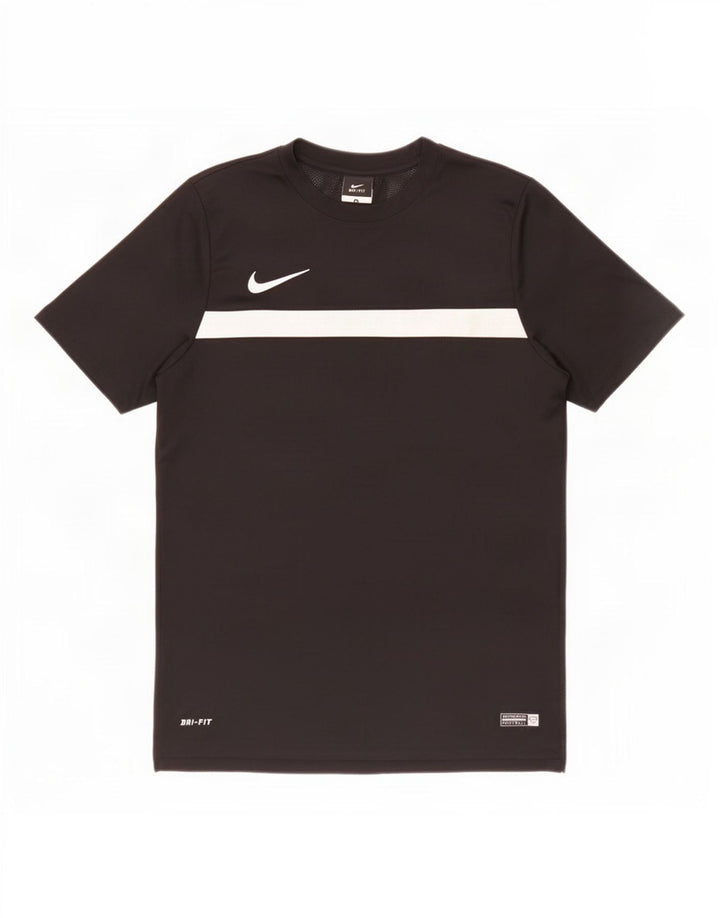 Nike Herre Dri Fit T-shirt Top Medium Sort Colourblock Polyester