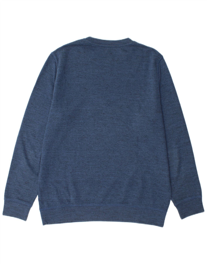 Reebok Herre grafisk sweatshirt Jumper Large Navyblå Flecked Bomuld