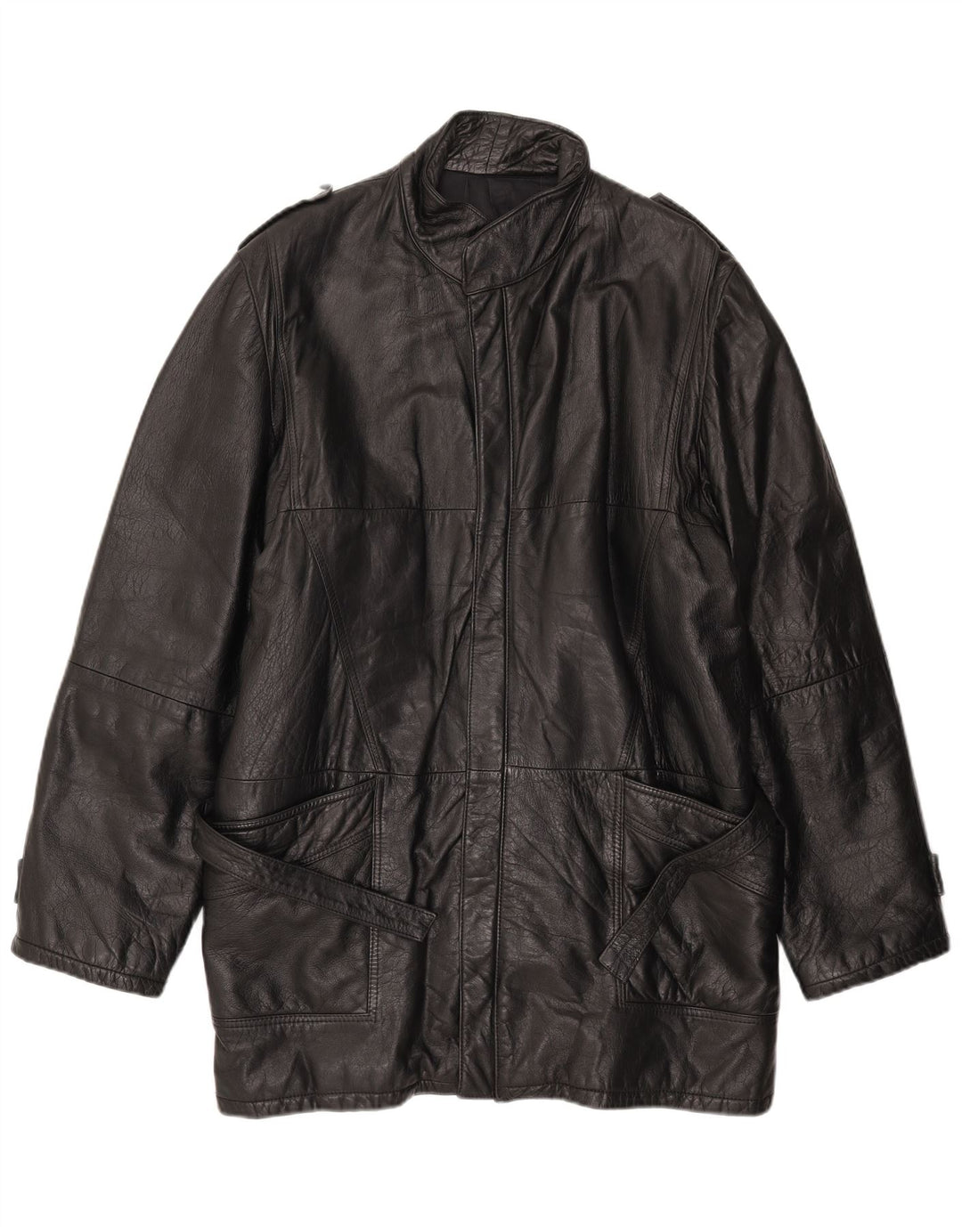 Vintage herre læderfrakke UK 42 XL sort læder