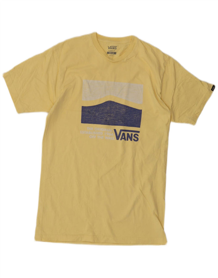 Vans Herre Classic Fit Grafisk T-Shirt Top Medium Gul
