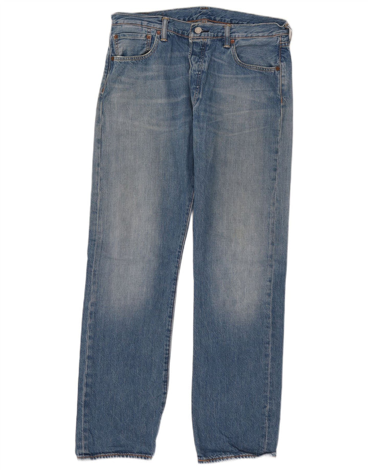 Levi's Herre 501 lige jeans W34 L32 blå bomuld