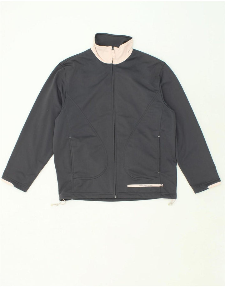 LOTTO Womens Tracksuit Top Jacket UK 8 Small  Grey Colourblock Polyester Vintage Lotto and Second-Hand Lotto from Messina Hembry 